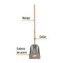 Pala carbonera Classic, mango largo 49", Truper