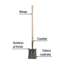 PALA CUADRADA MANGO LARGO  |PCD-L| PRETUL