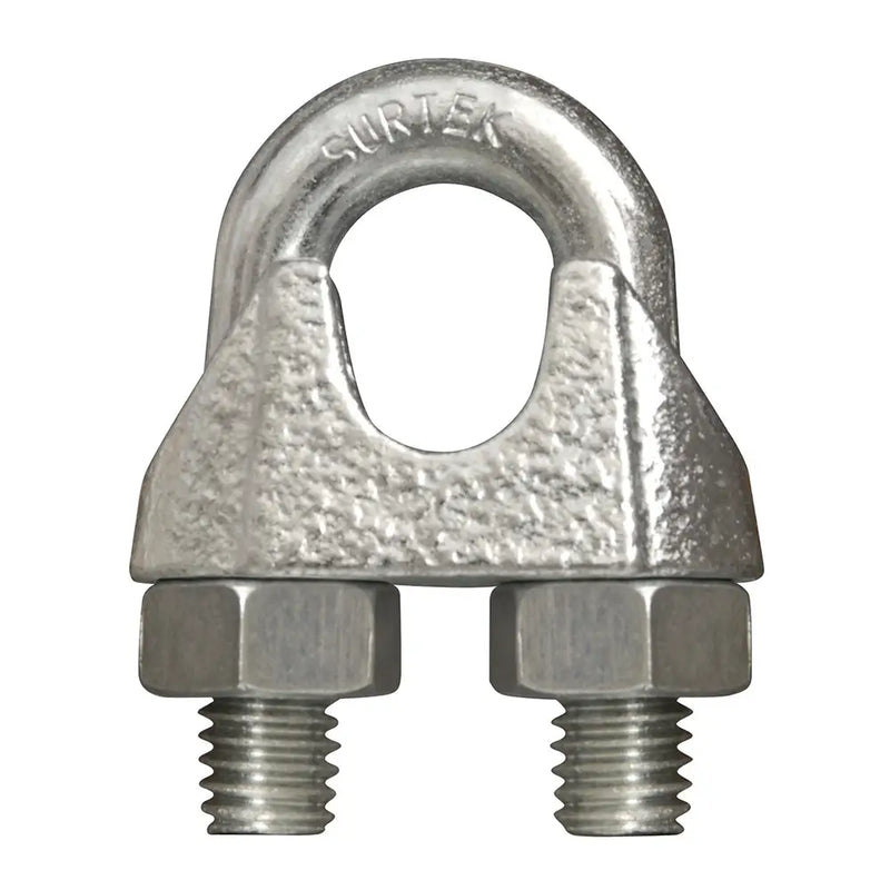 Perro de hierro maleable para cable de acero tipo alemán 1/4" Surtek
