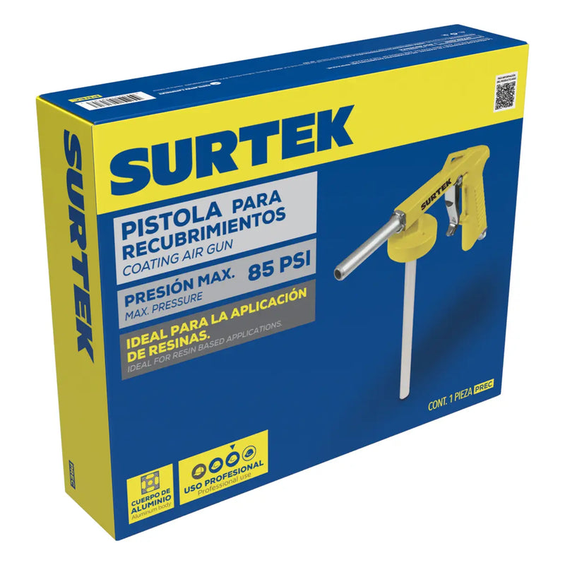 Pistola para recubrimientos 72 PSI Surtek