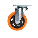 Rodaja de PVC naranja giratoria 4" Surtek