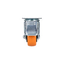 Rodaja de PVC naranja giratoria con freno 2" Surtek