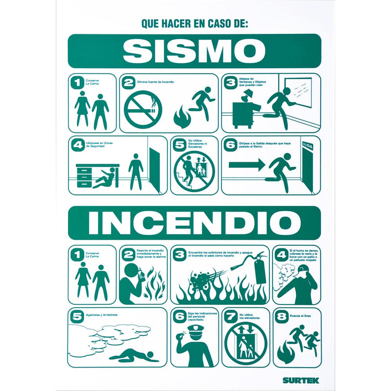 Señal "Sismo/incendio" Surtek