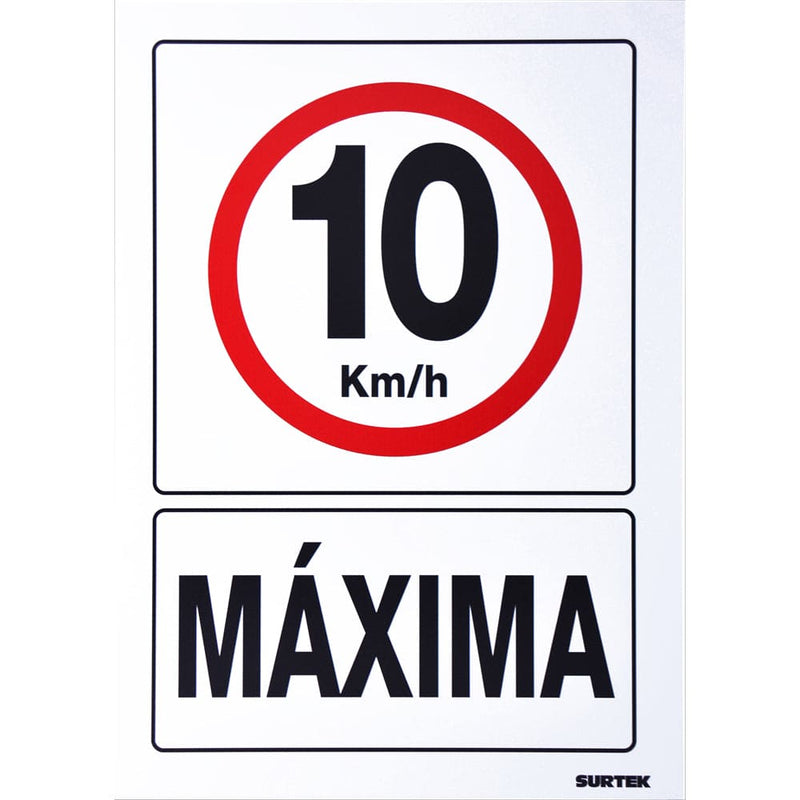 Señal "10 km/h máxima" Surtek