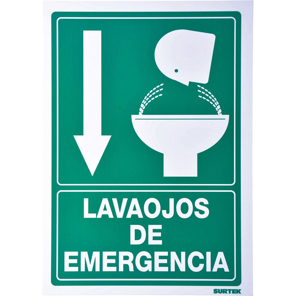 Señal "Lava ojos de emergencia" Surtek