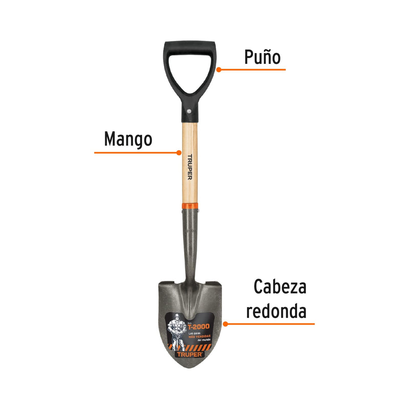 Pala cajuelera redonda - puño "D"