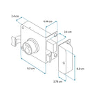 Cerradura tradicional Derecha negro