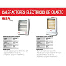 Calefactor electrico de cuarzo -  3 niveles