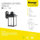 Lampara Led Arbotante Farol Negro - BOOMER