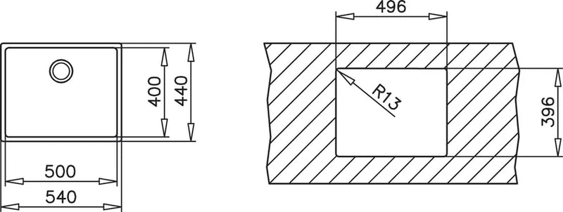 Fregadero inoxidable Submontar