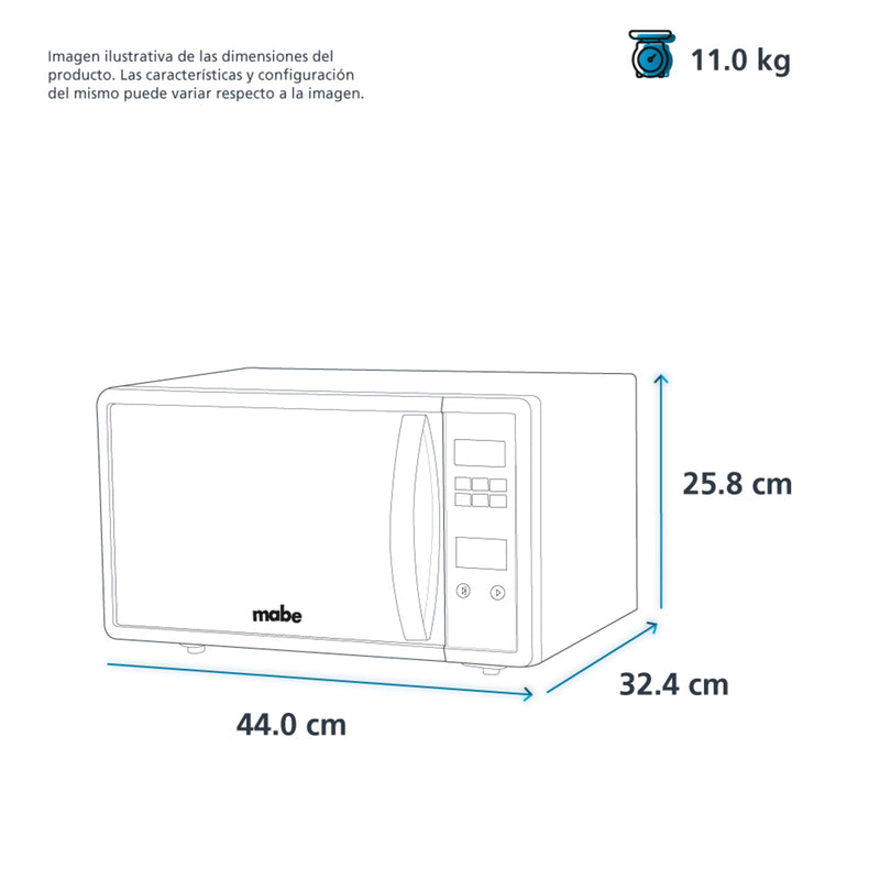 Horno de microondas 0.7 pies cúbicos (20 L) 120 V