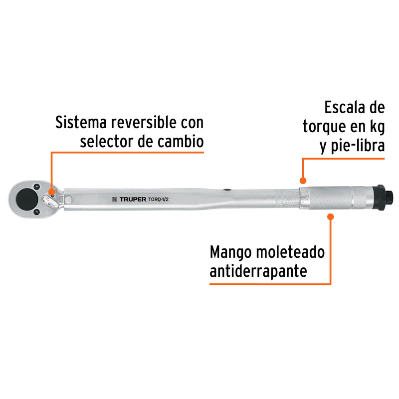 Matraca Con Torquímetro Truper 1/2 TORQ-1/2