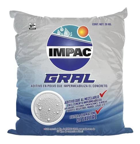 Aditivo para concreto IMPAC-GRAL 20 kg gris
