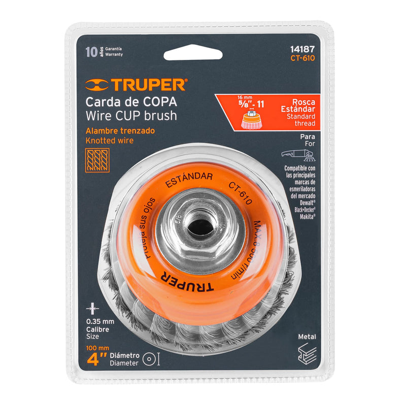 Carda Copa Trenzada Truper 4 IN CT-610