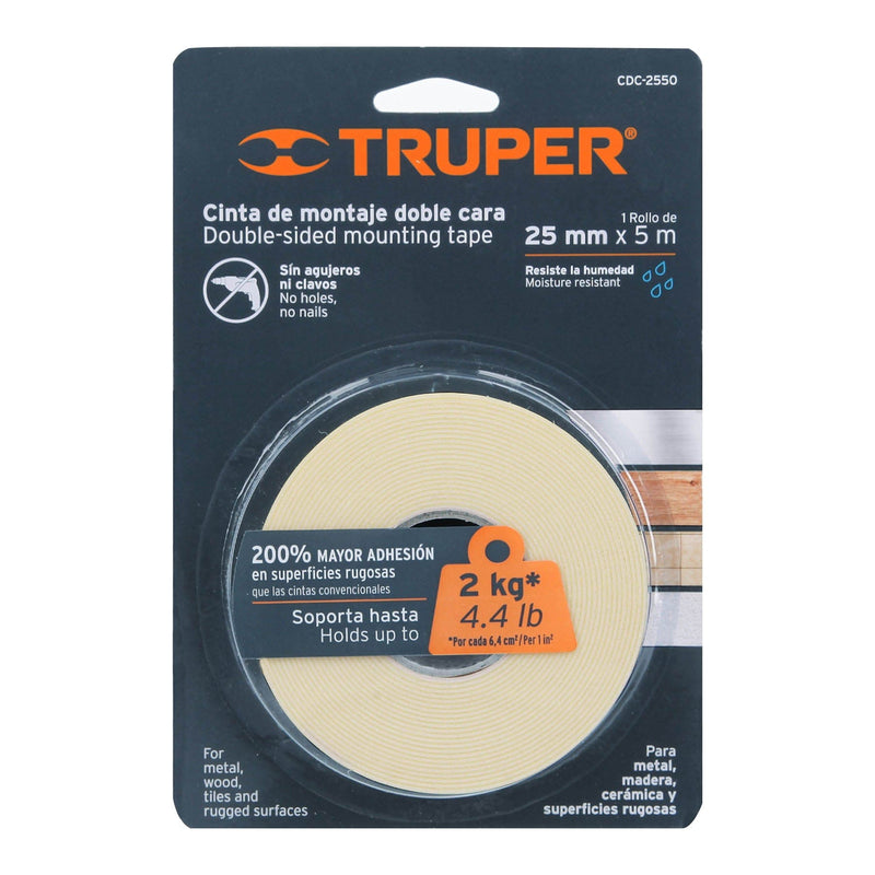 Cinta Doble Cara 11727 Truper 1 In X5 Mt CDC-2550