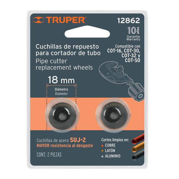 Cuchilla Para Cortar Tubo 2 Piezas Truper REP-COTS